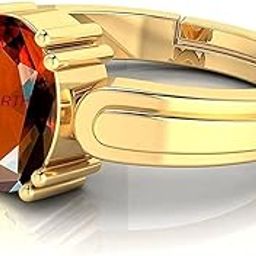 18.25 Ratti /17.25 Carrat Certified AA++ Natural Gomed Stone Astrological Gold Ring Adjustable for Men and Women's-image-68
