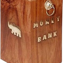 Delux wood carver Wooden Handmade Money Box for Kids Women//pigy Box for Kids Saving Box-29