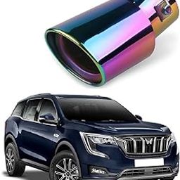 Stylish Car Show Exhaust Tube in Stainless Steel Colour Tube-Silencer Muffler Tip Pipe for Mahindra XUV 700-22