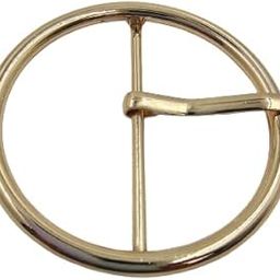 Classic Round Gold Alloy Prong Buckle For Women-image-24