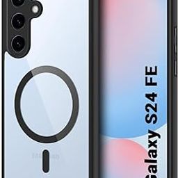 TheGiftKart Hybrid Back Cover Case for Samsung Galaxy S24 FE 5G Compatible with MagSafe | Shockproof Design | Hard Transparent Back Cover Case for Samsung Galaxy S24 FE 5G (PC & TPU, Black Sides)-22