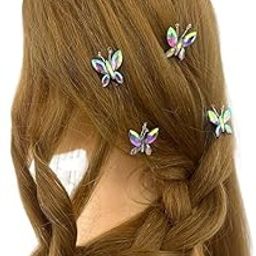 Women's Stylish- Butterfly Stone HAIR Clips HAIR Accessories | Stone HAIR Clip Decorative HAIR Accessories For Women Pack Of 10Pcs (Multicolor)-14
