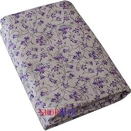 AQRATE Malmal Razai | Organic | Pure Cotton | Super Soft Heavy Warm Razai | Floral Embossed Design | Light Weight Rajasthani Cotton Razai | All Season (Single Bed, Purple)-image-88