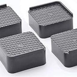 Aakarit Kitchen Anti Vibration Pads for Washing Machine Feet Pads Shock Absorber Noise Cancelling Washer Support, Washing Machine Anti Vibration Pad Heightening Pads Square (Pack of 4)-2