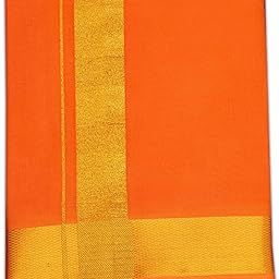 dhoti for men | Colour dhoti for Pooja | 4 Meter Dhoti + 2.25 Meter Towel-image-29