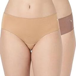 Women Soft Modal Concealed Elastic Seamless Mid Waist Panty for Everyday Wear_No Line Panty_Pack of 2-picture-31