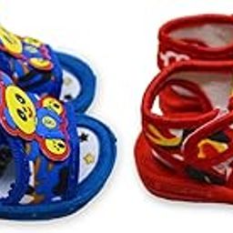 Unisex Kids Chu-Chu Shoes | Sound Musical First Walking Sandal For Baby Boys & Girls | Stylish Velcro shoes for kids Color Red & Blue Combo Pack of 2 (Size - 1 Year to 1.5 Years)-image-52