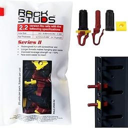 Rackstuds - R20 II - Server Rack Screws for Server Rack Rails 19" Square Punched Vertical Rails, Perfect Cage Nut Replacement, Rack Nuts, Rack Studs Rack Mount Screws - Red 20-Pack 2.22mm/0.086-13