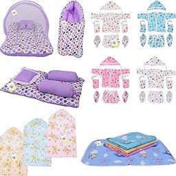 Toddylon 34 in 1 New Born Baby Products All Combo | Gift Packs | Maternity Kit | Baby Clothes | Baby Bed | Essentials Items | Baby Shower (0-6 Months)-image-77