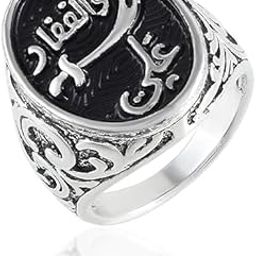 National Unisex Stainless Steel Silver Color Openable/Adjustable Size Antique Brass Hazrat Ali Zulfikar/Peace Ring/Aesthetic Ring Thumb Finger Ring For Boy's And Men's-image-103