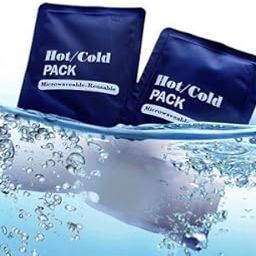 SIGNAMIO® Hot and Cold Cooling heat flexible reusable compress microwave ice gel pad pack cool bag for knee feet back face neck and shoulder pain relief therapy - 1 Pcs - Blue-11