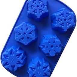 RKPM HOMES Snowflakes Silicone Molds 6 Cavity Christmas Snowflakes Silicone Cake Molds Desserts Molds for Making Soap Candle Candy Muffins Chocolates Cake Decoration Mold Size 28.3 x 18.2 x 3.8 cm-image-41
