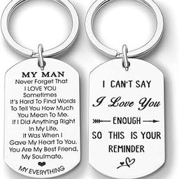 Gifts to Husband You are My Soul Mate You are So Loving Keychain Ring for Birthday Wedding-13