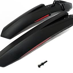 Bicycle Mudguard Plastic Fender Set - Front & Rear with Red Reflective Safety Strips & Mounting Bracket | Universal Fit | EXCEL (Storm Model)-10
