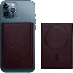 ClickCase Tri-Fold MagSafe Wallet for iPhone 16/15/14/13/12 Series, Minimalist iPhone Wallet with Stand, Magnetic Closure, Card Holder, MagSafe Accessories, Vegan Leather (Wine Purple)-picture-23