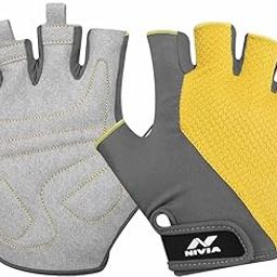 Nivia Men Coral Micro Gym Gloves (M, Yellow/Grey)-image-78