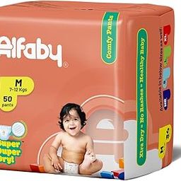 Alfaby Baby Diapers | XS to XL sizes | Super Dry Comfy Pants | Long Lasting Dryness | Leak Proof Diapers | Uninterrupted Baby Sleep | Comfortable Fit | 12 hrs protection (XS to XL sizes) (M, 50.00)-14