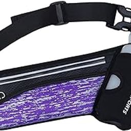 ATORSE Running Belt Fanny Pack Reflective Strips Waist Wallet for Workout Luminous Purple-image-29
