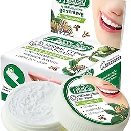Movitronix™ Green Herb 25g. Thai Herbal Clove Toothpaste Teeth Whitening Anti Bacteria- Thailand Product - Pack of 1-image-5