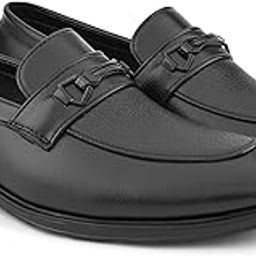 Mens Stridesoul Formal Loafers | Slip-On Office Dress Shoes for Men | Lightweight & Comfortable Moccasins for Daily Use-image-100