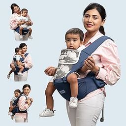 BAYBEE Ergonest 6 in 1 Hip Seat Baby Carrier for New Born | Baby Carrier for 0 to 3 Years Baby with Lumbar Support & Storage Pockets | Ergonomic Sling Carry Bags Heavy Duty Safety Buckle, Wide Seat Cushion & Breathable Mesh-image-84
