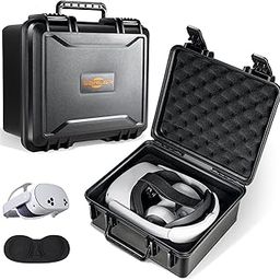 sarlar Hard Carrying Case for Meta Quest 3/Quest 2 VR Headset Accessories Safe and Portable Protection, Compatible with Original Official Elite Head Strap, Suitable Travel and Home Storage [video game]-19
