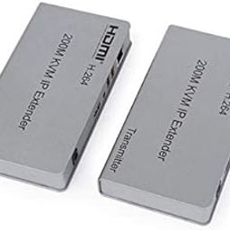 200 m HDMI KVM over Ethernet Extender Single Cat 6/7 Cable Transmitter and Receiver with USB Ports-27