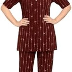 Plus Size Summer Night Suit for Women 3XL, 4XL | Soft Cotton Blend Fabric | Polka Heart Print | Comfortable Fit Sleepwear Set for Daily Night Use-18
