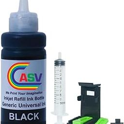 100gms (Black) Cartridge Inkjet Ink Refill Toolkit with Suction Tool Compatible with HP and Canon Cartridge Printers-image-67