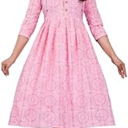 Women's Anarkali Comfortable Maternity Feeding Kurta Dress with Both Side Zippers | Pre and Post-Pregnancy & Nursing Mom Dress-image-73