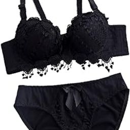 Net Embroidered Padded Bra & Panty Set for Women (Pack of 1)-picture-54