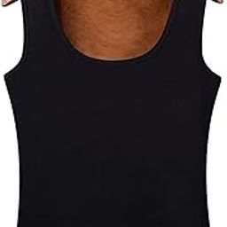 LUCIY Vest for Women Add size velvet women's vest for winter wear thermal underwear warm body top sleeveless solid slim O sweatshirt (Color : Hortel�, Size : XXXL)-image-56