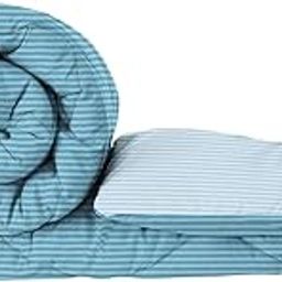 BSB HOME 220 GSM Microfiber Solid Satin Striped Comforter |Quit | Blanket Reversible Double Tone for Double Bed | Washable | Hypoallergenic Skin Friendly (90 x 100 Inch, Light Blue)-image-49