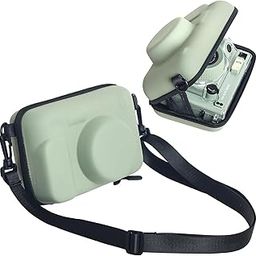 ZIKKON Protective Case for Fuji-Film Insta-x Wide 400/300/210/LOMO Instant Camera, Universal Wide Hard Shell Carrying Case with Removable Adjustable Strap - Green-0