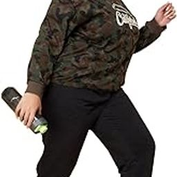 Women Regular High Rise Plus Size Solid Elasticated Track Pants-image-5