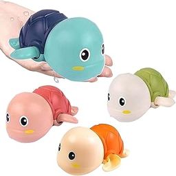 WISHKEY Swimming Turtle Bath Toy for Babies, Floating Toys for Kids Tub, Cute Bathing Toys for Toddlers, Bathtub Toys for Baby Boys & Girls, Bathing Toys for Baby for 0-3 Years (Pack of 4, Multicolor)-picture-21