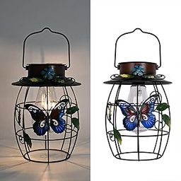 Solar Lantern Outdoor Light Creative Metal Hanging Lamp for Yard Lawn Garden-image-40