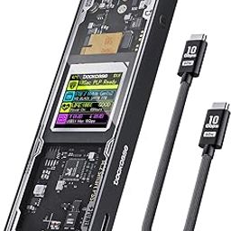 DOCKCASE Explorer Edition M.2 NVMe SSD Enclosure,Support 10s PLP Prevents Write Data Loss,USB 3.2 Gen 2 Type-C (10 Gbps), fits NVMe PCIe/SATA NGFF Size 2230/2242/2260/2280,Support M-Key B+M Key UASP…-18
