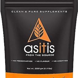Asitis Nutrition Nutrition 100% Soy Protein Isolate, 27g Protein & All 9 EAAs per Serving, Pure Vegan Plant Protein, Zero Cholesterol, Supplement - Unflavoured, 2000g(66 servings, powder, 1 count)-27