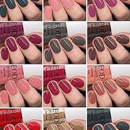 EOD Gloss Pop Shine Long Stay Glossy Nail Paint Polish Set , 6ml each (Red, Pink, Grey, Green, Nude, Light Pink, Brown, Mauve ) - Combo Pack of 12 Pieces-image-51