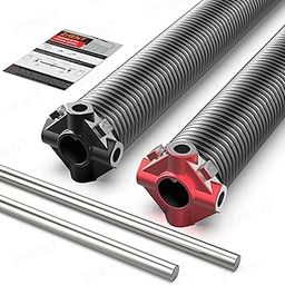 Garage Door Torsion Springs 2'' (Pair) with Non-Slip Winding Bars,High Quality Coated Torsion Springs with a Minimum of 18,000 Cycles (0.273X2''X36'')-image-58