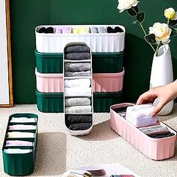 PIXERDOT® Pack of 4 - Multicolour | Socks & Cloths Organizer For Wardrobe and Drawer, Innerwear, Undergarments, Bra, Panty, Hankerchief and Hosiery Organiser for Wardrobes, Drawers and Cupboards-picture-22