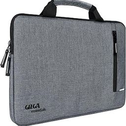 Gizga Essentials 15.6 Inch Laptop Sleeve Case Cover Pouch Bag with Handle & Front Pocket| Slim & Water-Resistant Nylon Fabric with Shockproof Foam Padding, Soft Lining & Premium Zipper Closure (Grey)-picture-15