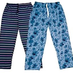 Casual Printed Cotton Pyjama Pants for Women Pack of 2, Loose Fit (Prints and Colors may Vary)-image-20