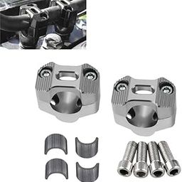 STHIRA® Motorcycle Handlebar Riser Kit Aluminum Alloy Bar Mount Clamps Universal 7/8" (22mm) and 1 1/8" (28mm) Handle Bar Mount Riser, with Installation Accessories-image-48