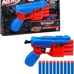Nerf Alpha Strike Fang Qs-4 Toy Blaster, Fire 4 Darts in A Row, 10 Nerf Darts, Gift Toys for Kids Teens&Adults, Toy for Boys, Birthday Gift Toy Ages 8+,Best Xmas Gift,Multicolor-4