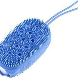 Primelife Soft Silicone Bath Brush Double Sided Foaming Shower Sponge Cleaning Body Massage Scrub Gloves For Kids Baby Bath Tools 12 x 5.5 x 6.5 - Multi Color (BBB)-image-71