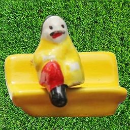 Bloom Bagicha Ceramic Man Sitting on Bench Fairy Garden/Landscaping/Tray Gardening-image-20
