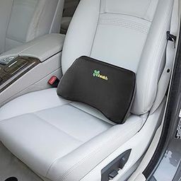 Grin Health Mini Small Size Back Cushion Lumbar Support Pillow Ideal for Car Seat, Home/Office Chair, Travel Backrest(Polyurethane Foam, pack of, Black: Mini)-picture-0