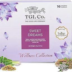 TGL Co. Sweet Dreams Tea (16 Bags) | Improve Sleep & Relieve Stress | Anti-Inflammatory | Aids Digestion | Caffeine-Free Herbal Blend-image-42